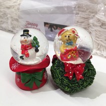[이라운드몰]니토리 해피 홀리데이 스노우 돔 S 2종택1 (눈사람 곰 2종류), 눈사람S