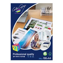 최고급 컬러전용지 백색 200g A4 100매 몬디, 단품