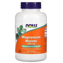 나우푸드 마그네슘 말레이트 95mg 베지 캡슐, 180정, 1개