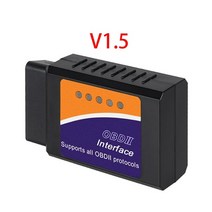 자동차 진단기 스캐너 미니 elm327 obd2 블루투스 호환 v1.52.1 코드 리더 도구 안드로이드에 대한 진단 도구 수리 도구, 블랙 v1.5