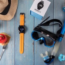 다이빙컴퓨터 다이빙 시계 atmos 미션 원 원래 색상 스트랩 빨간색 파란색 및 노란색