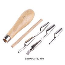 우드 카빙 키트 나무 조각 7in 1 조각 실용적인 칼 세트 DIY 휴대용 ABS 리놀륨 커터 용품 인체 공학적 학, 01 01