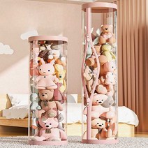 투명 인형 정리함 정리 리빙 원통 수납함 디스플레이, 32cmx90cmx스냅식인형45개