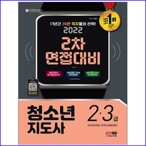 시대고시기획 2022 청소년지도사 2 3급 2차 면접 시험대비/ 청소년지도 자격증 시험대비 책 도서