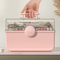 월드마켓 메이크업가방 화장품정리함 보관함 화장대정리 여행용가방, 핑크, 1개