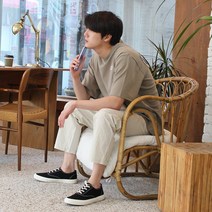 플레이몬스터 우븐 팬츠 / 남녀 공용 커플 바지 / 루즈핏 오버핏 애슬레저 데일리룩 코디