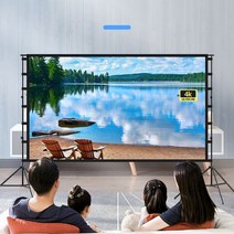 16:9 HD 디스플레이 Foldable 휴대용 4K 프로젝터 스크린 스탠드 120 인치 영화 비디오 프로젝션 실내 야외, 120인치