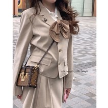 DH [밀키 위스키] 영국 스타일 정장 여성 봄과 가을 레저 대학 양복