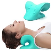 목어깨 경부 척추 마사지 베개 통증 완화 바디 견인 장치 카이로프랙틱, 08 Green