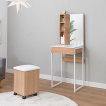 원룸 자취방 학생 슬림 미니 틈새 입식 화장대 450 화장품 심플 가구 안방, 추가안함, 아카시아