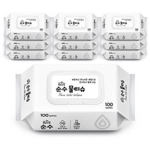 순수 대용량 물티슈 캡형 100매 10팩, 1개