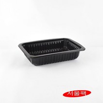 보쌈용기 떡볶이용기 TY-3호 실링용기 야식배달 씰링용기 반찬용기 1200개, 검정