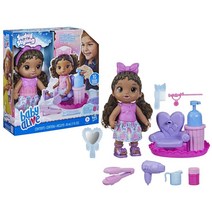 Baby Alive Sudsy 스타일링 인형 검은 머리 30 5cm(12인치) 아기 인형 살롱 의자 아기 인형 액세서리 만 3세 여아 및 남아용 장난감 포함