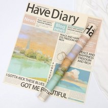 핸드메이크 칼라영자신문 대-58cm X 52cm / 꽃포장용 선물용 촬영용 종이포장지 꽃자재, 2.강(Have Diary), 핑크(피치톤)