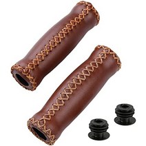 자전거 핸들 그립 손잡이 커버 Bicycledeal 컴포트 바 - 산악 mtb 핸드 - 두꺼운 비닐 127mm - 비치 크루저에 적합 - 부드러운 쿠션, 갈색