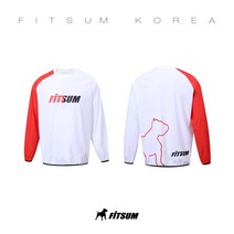 핏섬 FAT-2210 화이트 남여공용 배드민턴 웜업 바람막이 아노락 윈드브레이커 바람막이 맨투맨