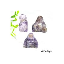 부처님 부처 자연 치유 크리스탈 스톤 조각 Maitreya Fengshui 동상 공예 비즈 Reiki 석영 차크라 홈 인테리어127076, 20Pcs, Amethyst