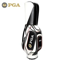 PGA PU 캐디백 미국 골프가방 표준볼백 골프스탠드백, 블랙화이트