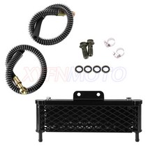 미션오일쿨러 미션쿨러 열교환기 오일쿨러 엔진 라디에이터 엔진오일쿨러 고성능 오일 쿨러 먼지 구덩이 자전거 원숭이 오토바이 냉각 부품 m8 또는 m10 for kayo 4