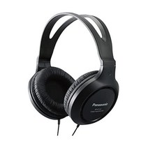 파나소닉 헤드폰 Light Over The Ear 헤드폰 및 XBS(Extra Bass용) 긴 코드 전화 및 노트북용 3.5mm 잭 – RPHT161K(블랙), Over Ear - No Mic