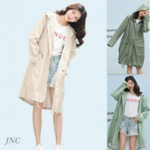 JN 레인자켓 여성 골프비옷 우의 레인코트 바람막이, 카키