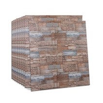 웨인스코팅벽지 거실 침실용 3D 벽돌 벽 종이 자체 접착 벽지 플라스틱 폼 DIY 스티커, 10PCs 77x70x2.5cm, 11 11