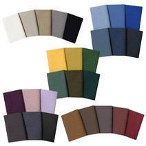 퀼트패키지 바이오워싱 린넨 무지 2 원단 세트 1/8마, 블루