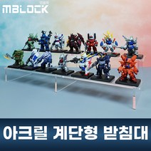넨도로이드 소니엔젤 건담 피규어진열대 계단식받침대 소품거치대 아크릴진열대 아크릴거치대 엠블럭 아크릴계단형받침대 1층 2층 3층 4층 5층, 15번-3층, A_6cm, 1개