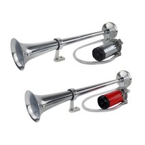 차량용 뱃고동 150mm 12v/24v 에어크락션 에어혼 전자혼 쌍나팔 콤프 덤프트럭 빅혼, (선택1번)뱃고동크락션(12V)