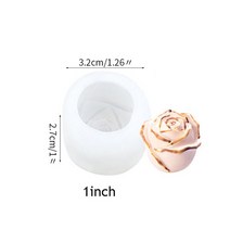 가정용 아이스크림 기계 홈메이드 만들기 제조기 수제 메이커 머신 3d 장미 모양 아이스 큐브 폼 실리콘 몰드 트레이 big ice cream ball maker 재사용 가능한, 하얀, 1.5인치