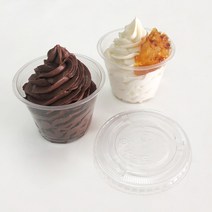 PET 머핀컵 9온스(270ml)+평뚜껑 100개 세트, 100개입