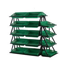 과일 채소 중앙 과일 매대 디스플레이 선반 가게, 상세이페이지 참고, 5중 검정 중공 10장