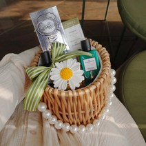 ins 포도 나무 손 선물 상자 짠 생일 축하 선물 상자 빈 상자 잔디 과일 바구니 아기 보름달 선물, 진주 패키지 (원통형)