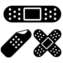 마이웨이카 자동차 반창고 스티커 대일 밴드 데칼 스크래치 커버 기본, 디자인3, 특대형, 흰색