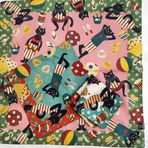 일본 손수건 13 여자 아츠코 일제 면 캐릭터 일러스트