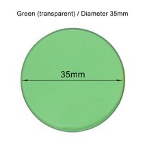 광학현미경 초정밀 디지털 현미경 생물 광학 컬러 필터 직경 32mm 35mm 파란색 녹색 노란색 빨간색 투명 유리 흰색 포스트, 35mm 그린