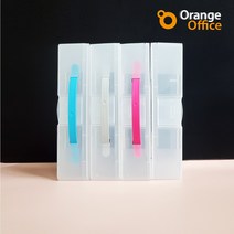 오렌지오피스 PP A5 수납 멀티케이스 투명 레고정리 화일케이스 정리함, 손잡이형(그레이)