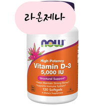홈쇼핑 나우푸드 비타민 D-3 5000 IU 120 소프트젤, 1개, 120개