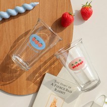 과일 후르츠 전사 유리컵 4종, 서양배패턴