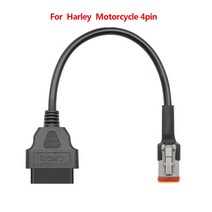 차량점검 OBD2 커넥터 바이크 오토바이 2 연장 케이블 K-TM 할리 혼다 야마하 델 피에 대한 스즈키 가와사, [12] For Harley 4pin