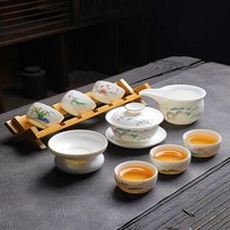 차판 다도 수제 세라믹 두꺼운 화상 방지 중국 차 가정용 환대, 17.Picture Style