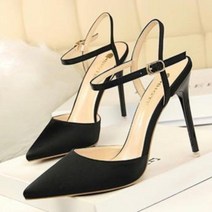 해외 직수입제품 국내창고 바로발송 SALE 10 000원 / 베이직 새틴 슬링백 스트랩 샌들 힐 킬힐 하이힐 8color 10.5cm 힐 슈즈