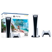 NEW 소니 PlayStation 5 디스크 콘솔 Horizon Forbidden West 번들 블루레이 화이트