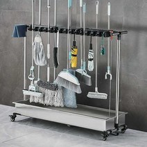 청소도구 정리함 보관함 빗자루 행거 걸이, 후크 12개(소형)