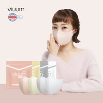 비움 디럭스 오나미 컬러마스크 대형 중형 마스크 kf94 50매 사은품 물티슈 10매, 아이보리 대형 50매