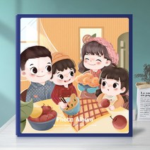 포토노트 대용량 홈 판 삽화식 기념 사진첩 567 인치 붉은 흙 성장책 4886977295, 온 따뜻한 시절 (아들 여성 )증정