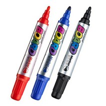 모래알마켓 모나미 둥근닙 보드마카 2.0mm 낱개 3색 검정 빨간 파랑, 빨강