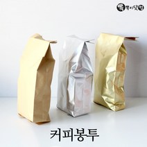 뽁뽁이닷컴 커피봉투(M방형) - 원두 소분 포장 금색 은색 크라프트, 금색 커피 2호(9x25-50매)