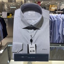 [예작] 남성와이셔츠 스트레치 카치온 핀 스트라이프 슬림핏 긴팔YJ2SBS164GY