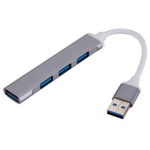 알루미늄 합금 USB C 허브 3.0 타입 3.1 4 포트 멀티 스플리터 어댑터 OTG 맥북 프로 에어 PC 컴퓨터 액세, 02 USB 3.0 HUB Grey
